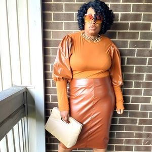 Faux Leather Sleeves